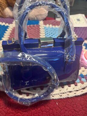 Blue Clear Mini Satchel Crossbody Handbag – New
